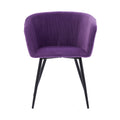 Ts Stripe Dinding Chair 1Pc Purple Purple Velvet