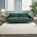 Fx P18 Rg2 Sofa Luxury Emerald Green Velvet Sofa With Gold Accents Modern 3 Seat Couch With Plush Cushions, Perfect For Living Room And Office Decor Retro Green Velvet 2 Seat