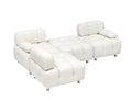 A 90.60 Inch Technology Cloth Beige Sofa, Waterproof, Stain And Cat Scratch Resistant, Can Comfortably Sit In The Apartment Bedroom Without Taking Up Space. White Polyester Blend 4 Seat