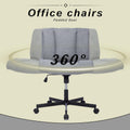 Armless Desk Chairs With Wheels Office Chair Vanity Chair With Technical Cloth Adjustable Swivel Computer Task Chairs For Home Base, Bedroom,Pink Gray Gray Polyester Blend