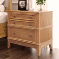 Hazel 3 Drawer Hazel 3 Drawer Side Table For Living Room, Hallway, Entryway Old Sku:Wf315640Aad Natural Solid Wood