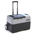 32Qt Car Freezer Portable Refrigerator Freezer With App Control And 6'' Off Road Wheels, 12V,45W Cooler Freezer,Low Noice Antique White Gray Plastic