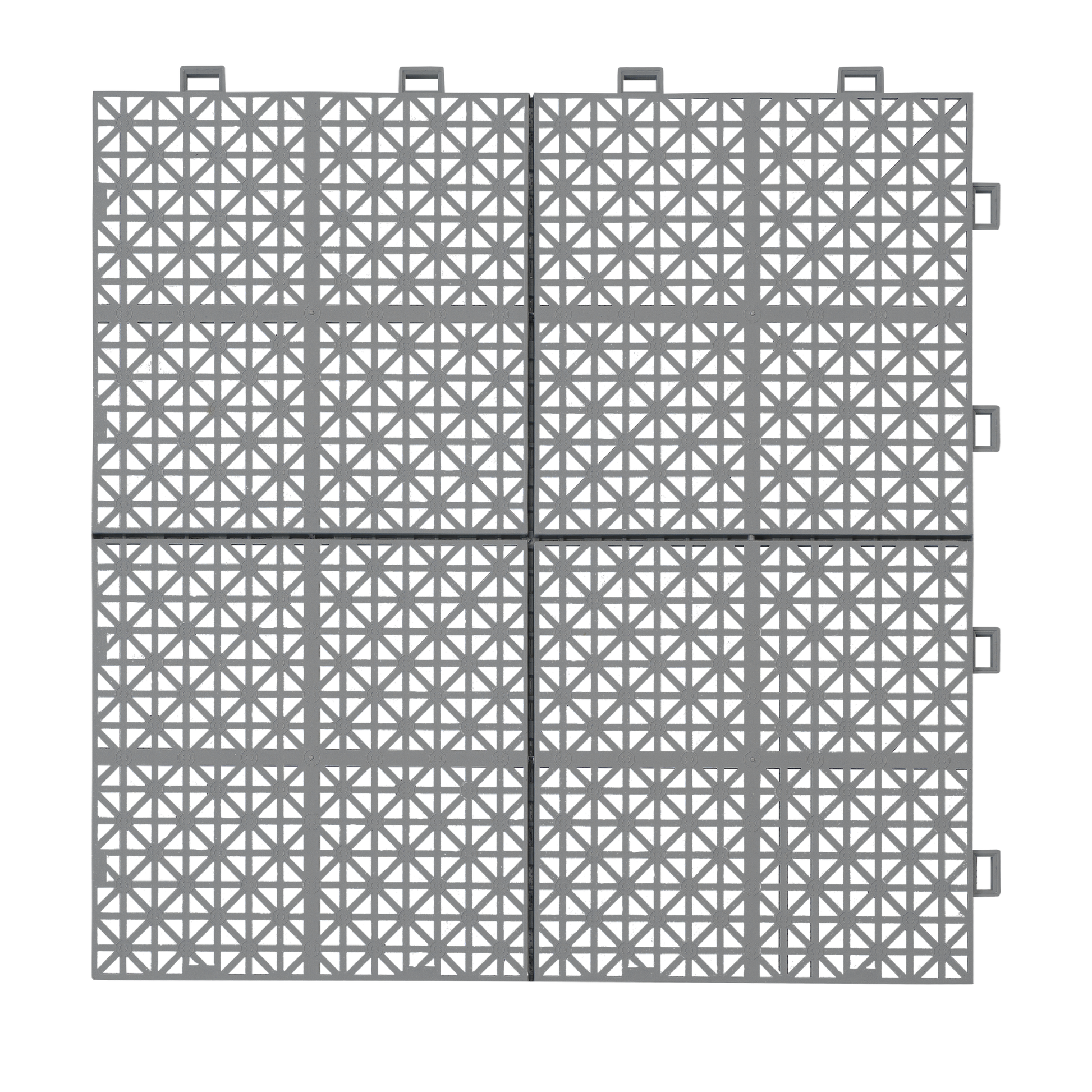 12 X 12 Inch Gray Interlocking Deck Tiles Plastic Waterproof Outdoor All Weather Anti Slip Bathroom Shower Balcony Porch Strong Weight Capacity Upto 6613 Lbs, Rosette Pattern Pack Of 60 Grey American Design,American Traditional Plastic