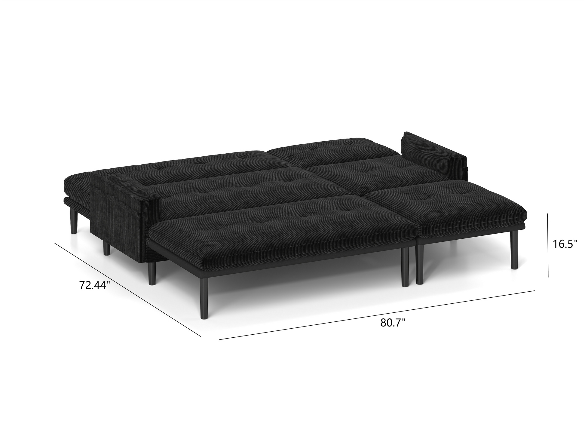 Ivory Corduroy Sectional Sofa: Convertible 3 Seater Sofa, L Shaped Sofa, And Bed Ivory Velvet Metal Primary Living Space Medium Soft Loose Back Pillow Top Arms Foam Fabric Metal 3 Seat