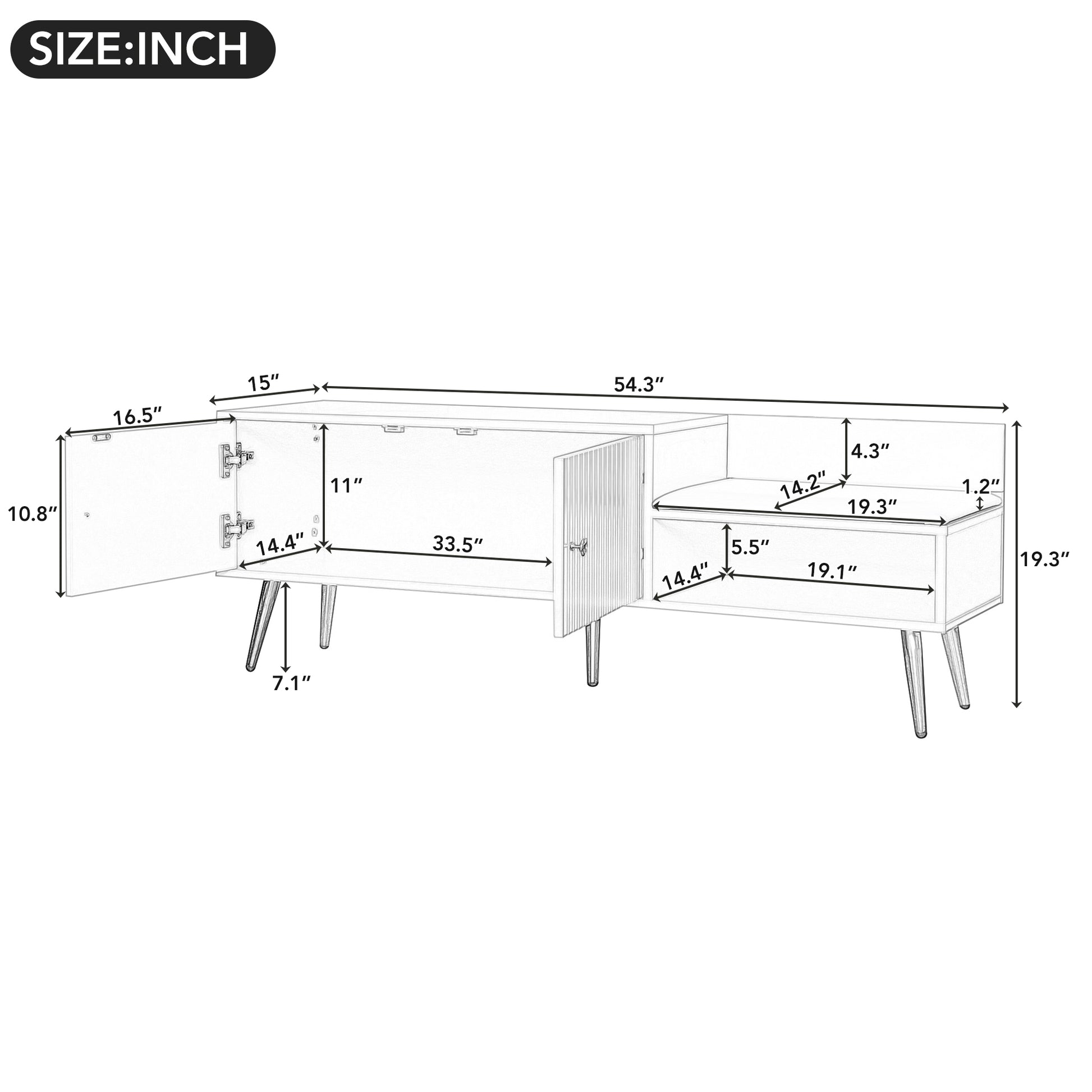 Modern Shoe Storage Bench With Hidden Storage And Upholstered Cushions For Bedside, Living Room And Entryway Gray Gray Mdf Metal