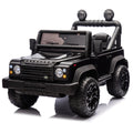 Licensed 2015 Land Rover Defender 90,24V Kids Ride On Xxl Car W Parents Control,2Wd,Four Wheel Suspension,Bluetooth,Mp3,Music,Power Display,Led Lights,Speeds 1.86 3.11Mph For Kids 3 7. Black Polypropylene