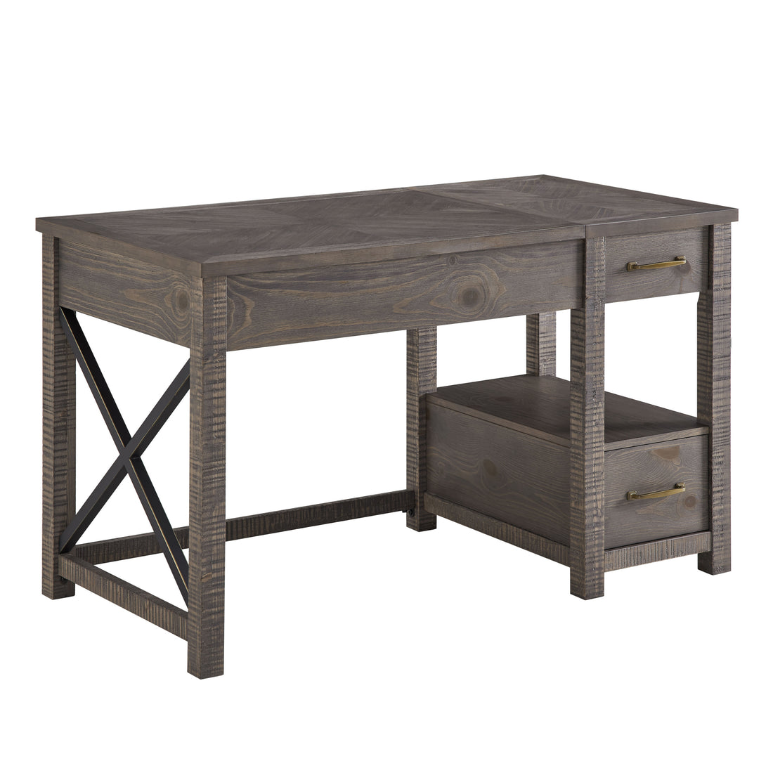 Dexter Desk Dark Gray Dark Gray Wood