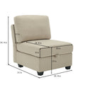 Modular Convertible U Shaped Sectional Sofa Couch With Storage Ottoman Corner Couch For Living Room, Adjustable Arms And Backs Beige Beige Polyester 4 Seat