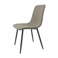 Dining Chairs Set Of 4,Modern Kitchen Dining Room Chairs,Upholstered Dining Accent Chairs In Linen Cushion Seat And Sturdy Black Metal Legs Grey Light Gray Foam Linen
