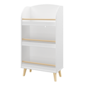 Kids Bookshelf, 3 Tier Bookcase, Book Organizer, Toy Storage Cabinet Organizer, White White Primary Living Space Mdf