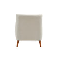 Mirod Modern Wing Back Lounge Chair Stylish Design, Soft Fabric, Solid Wood Legs, Easy Assembly, Durable Frame Beige Boucle