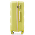 Luggage Set Of 3, 20 Inch With Usb Port, Airline Certified Carry On Luggage With Cup Holder, Abs Hard Shell Luggage With Spinner Wheels, Olive Yellow Yellow Abs