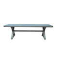 Modern Outdoor Aluminum Dining Bench, Dark Gray Dark Gray Aluminium