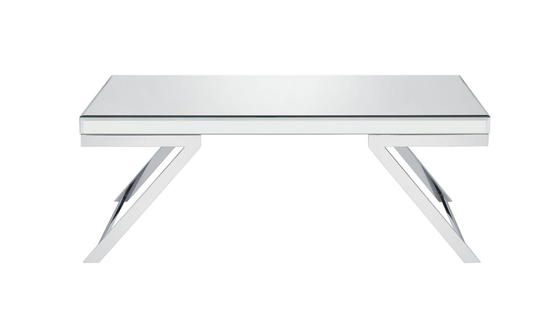 Alfresco Mirrored Coffee Table Silver Silver Wood