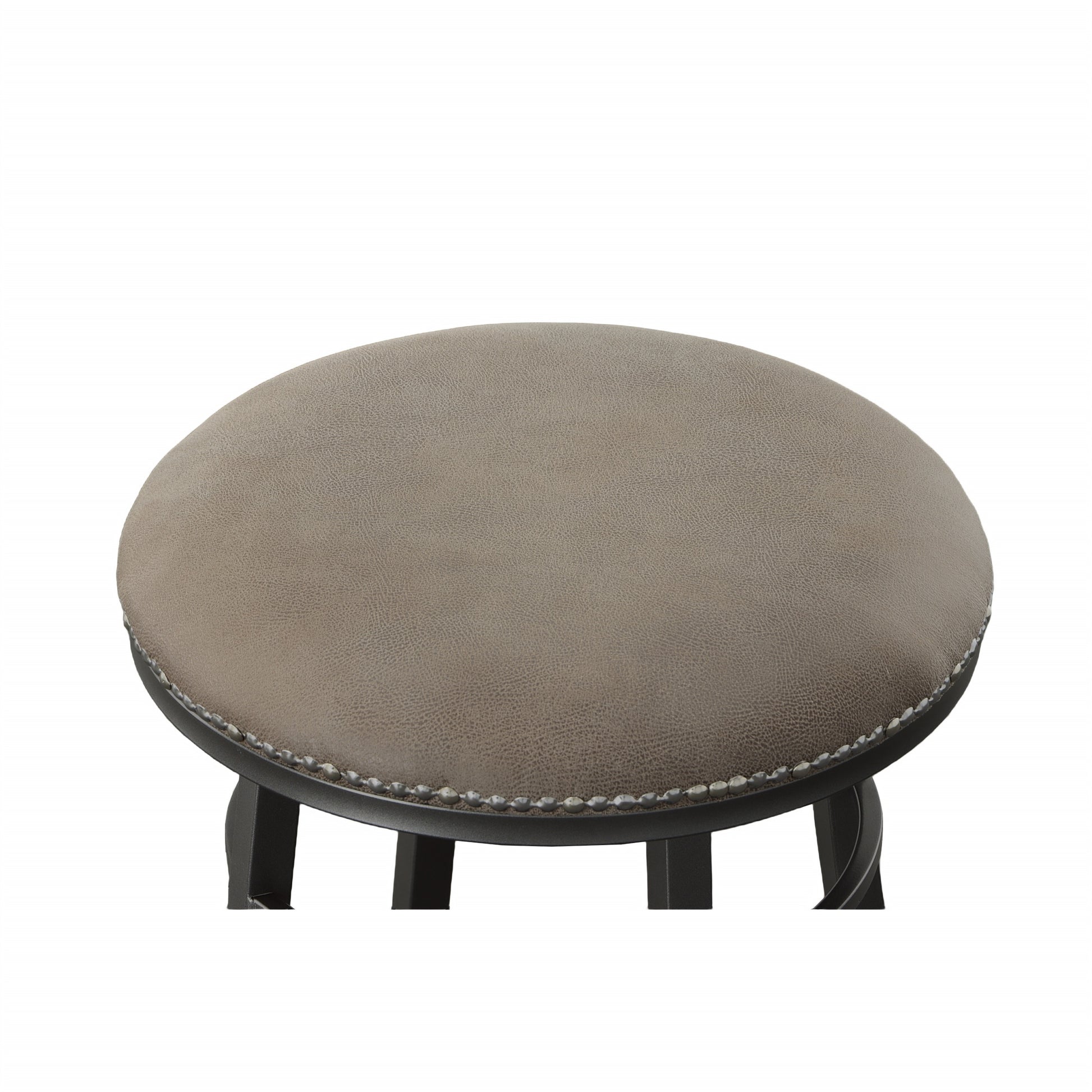 Bali Backless Swivel Bar Chair Gray Dark Gray Wood
