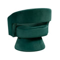 Modern Luxury Swivel Accent Chair 1Pc Green Velvet Upholstery Solid Wood Stylish Home Furniture Green Primary Living Space Luxury,Modern Plywood,Solid Wood