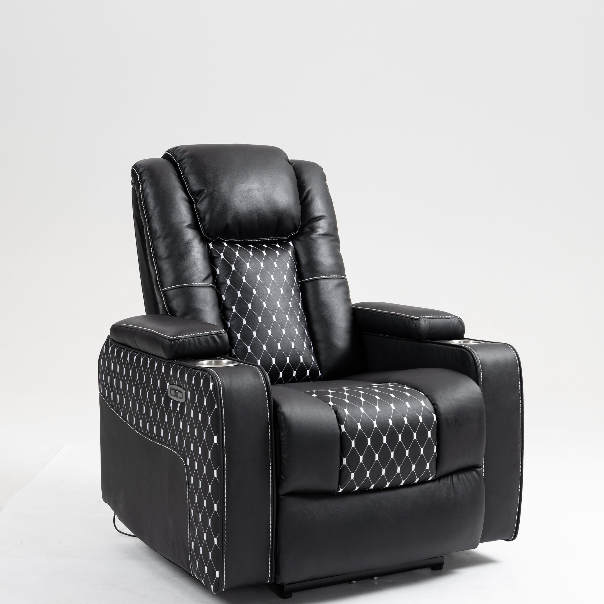 Lounge Chair Lift Chair Relax Sofa Chair Sitting Room Furniture Sitting Room Power Supply Elderly Electric Lounge Chair Black Pu