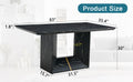 This Modern Dining Table With Mdf Marbled Design Gives You A Luxurious And Elegant Feel, Adding A Touch Of Elegance Whether It Is A Family Dinner Or Entertaining Guests. Black Mdf