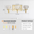 Modern Crystal Bathroom Vanity Light, 3 Light Golden Wall Sconce With Clear Glass Shade, Elegant Wall Mount Lighting For Bathroom, Powder Room, Or Vanity Mirror No Bulbs Golden Crystal Iron