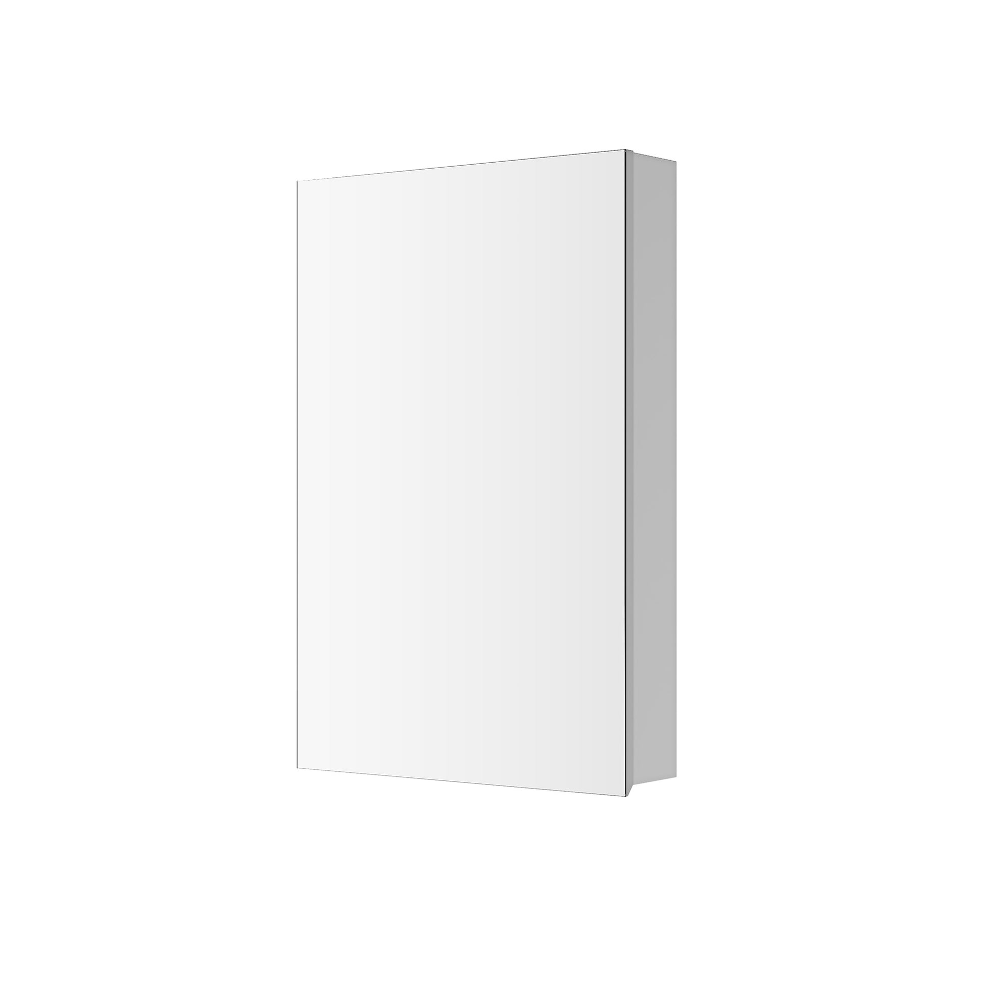 20'' W X 30'' H Bathroom Mirror Medicine Cabinet Wooden Door Medicine Cabinets For Bathroom, Wall Mounted Recessed Or Surface, Bathroom Mirror With Storage, Right Opening Door White Engineered Wood