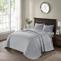 Reversible Bedspread Set Grey King Grey Cotton