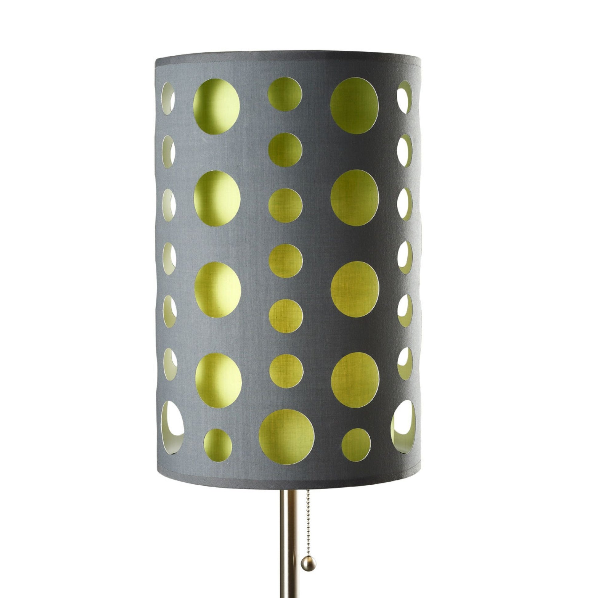 33" Tall Metal Table Lamp, Retro Design With Grey And Green Shade Multicolor Metal