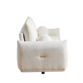 Lamb'S Wool 2 Seater Cushion Sofa 90'' Comfortable Sofa For Living Room Bedroom And Other Casual Spaces Lamb'S Wool Sofa With 2 Cushions And 2 Ball Pillows. Beige Two Sets Beige Foam Fabric 4 Seat