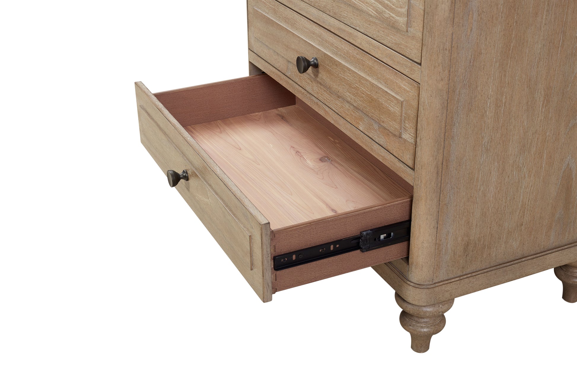 3 Drawer Nightstand With Sand Finish Sand Solid Wood Mdf