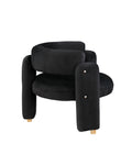 Accent Chair Black Fabric