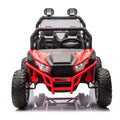 24V Two Seater Kids Ride On Utv W Parents Control,400W Super Power,Four Wheel Suspension,Led Light With Rear Searchlight,Bluetooth,Mp3,Music,Rear Storage Space,Speeds 3.73 4.97Mph For Kids Aged 3 . Red 50 99 Lbs Polypropylene