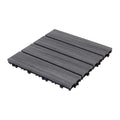 Patio Floor Tiles Pack Of 22 Wpc Wood Plastic Composite Patio Deck Tiles Diy Interlocking Decking Tiles, Quick Deck Floor Tile, Court Tile, Water Resistant Indoor Outdoor 11.8