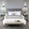 8 Piece Comforter And Quilt Set Collection Grey Full Queen Full Grey Polyester
