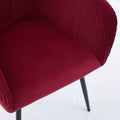 Ts Stripe Dinding Chair 1Pc Wine Red Wine Red Velvet