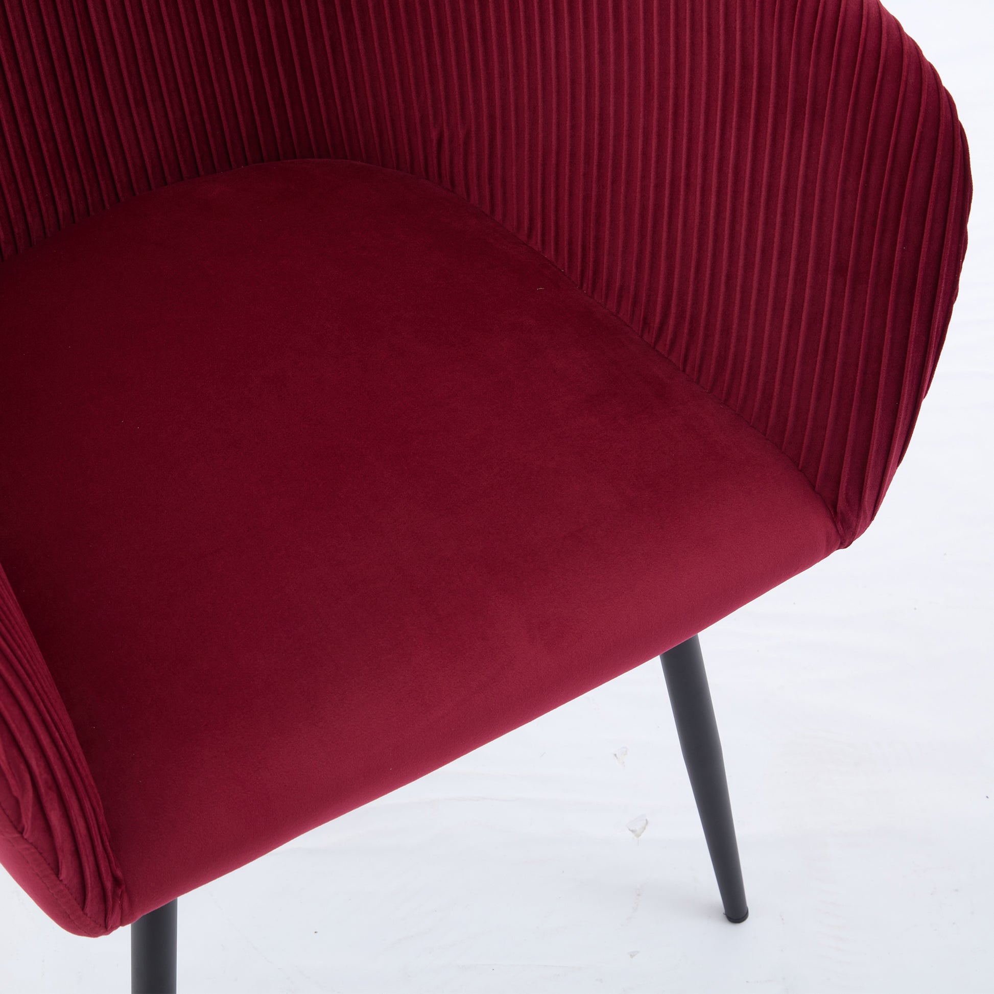 Ts Stripe Dinding Chair 1Pc Wine Red Wine Red Velvet