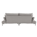 United Linen Sofaaccent Sofa Seat Sofa With Metal Feet Light Gray Linen 3 Seat