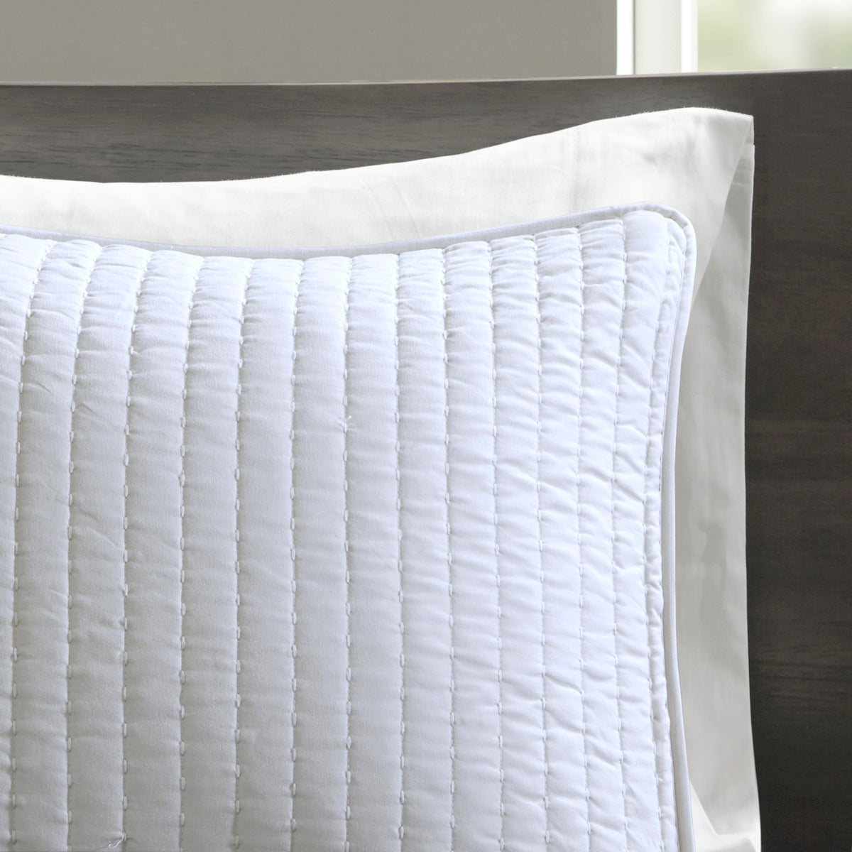 3 Piece Quilt Set White King Cal King King White Cotton