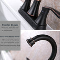 2 Handle 4 Inch Oil Rubbed Bronze Bathroom Faucet, Bathroom Vanity Sink Faucets With Pop Up Drain And Supply Hoses Oil Rubbed Bronze Metal