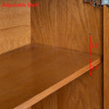Walnut Colored Sideboard, Buffet Cabinet With Storage, Rustic Storage Cabinet For Entryway, Hallway, Living Room, Kitchen, Dining Room, Bedroom, 33.9