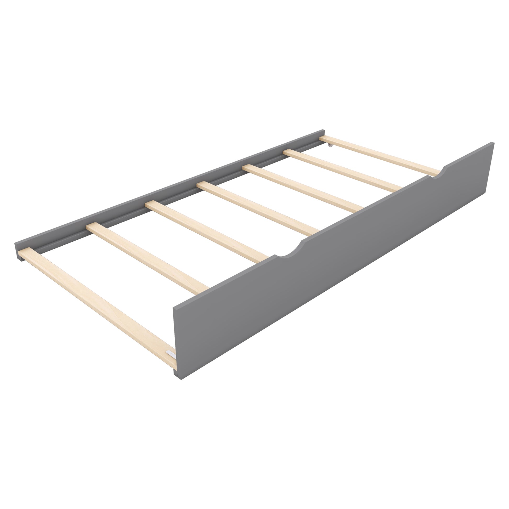 Queen Size Rattan Platform Bed With With 2 Big Drawers, T Size Trundle, Gray Queen Gray Plywood
