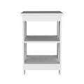 3 Tier End Table Nightstand, Side Table For Small Space, White White Solid Wood Mdf Engineered Wood