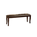 Transitional Dining Room 1Pc Bench Only Dark Cherry Espresso Paddedseat Solidwood Cherry Espresso Dining Room Contemporary,Modern Solid Wood