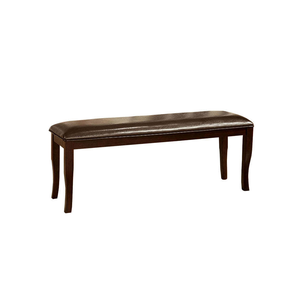 Transitional Dining Room 1Pc Bench Only Dark Cherry Espresso Paddedseat Solidwood Cherry Espresso Dining Room Contemporary,Modern Solid Wood