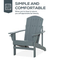 Outsunny Wooden Adirondack Chair, Outdoor Patio Lawn Chair With Cup Holder, Weather Resistant Lawn Furniture, Classic Lounge For Deck, Garden, Backyard, Fire Pit, Dark Gray Gray Wood