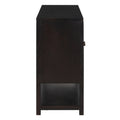 Elegant Retro Console Table Storage Cabinet Sideboard With Mirrored Doors, Spacious Shelves, And Durable Acacia Wood Legs Perfect For Living Room, Dining Room, Or Entryway Espresso Espresso Primary Living Space Solid Wood Mdf
