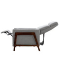 Wood Framed Upholstered Recliner Chair Adjustable Home Theater Seating With Thick Seat Cushion And Backrest Modern Living Room Recliners, Gray Old Sku:Pp289527Aae Gray Linen