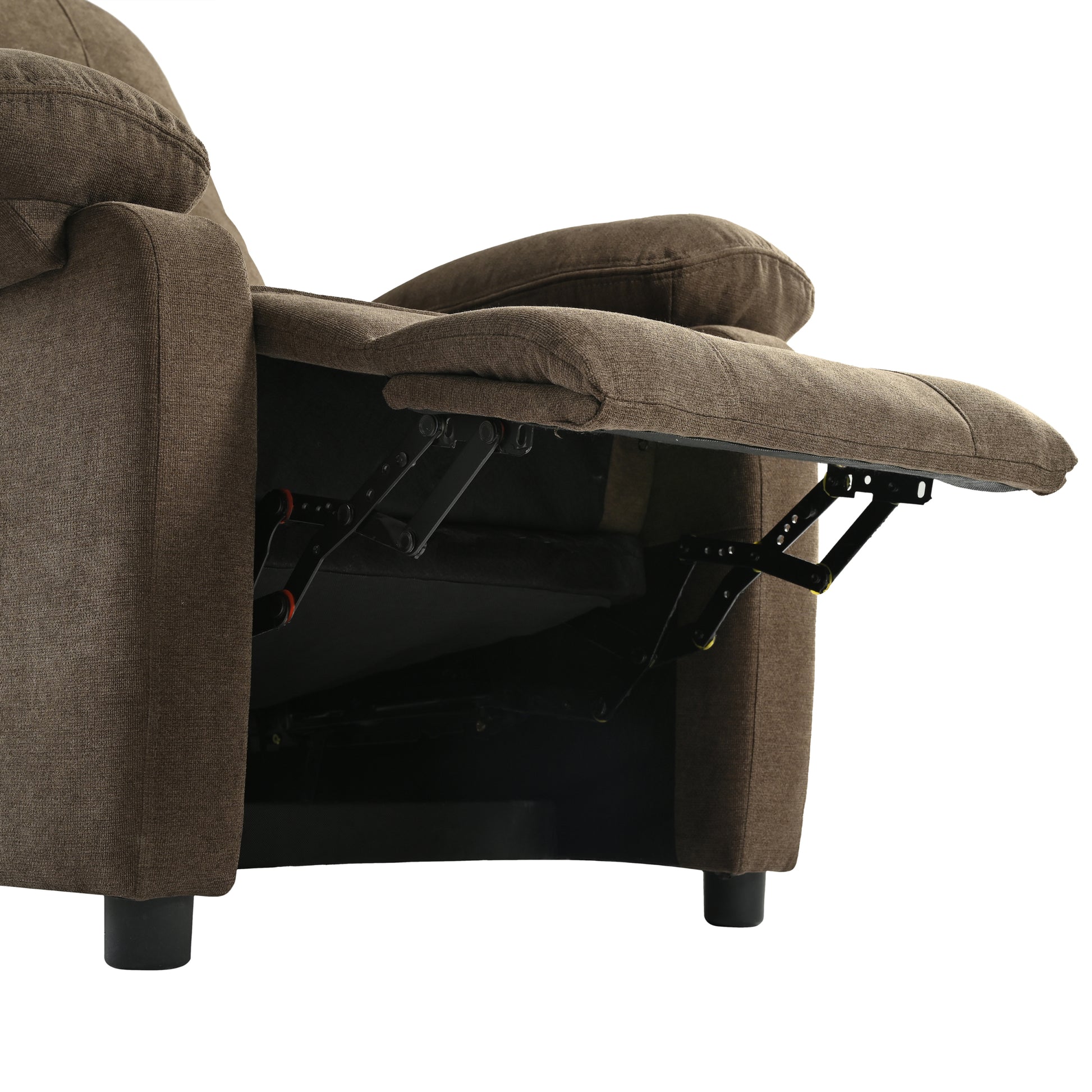 Recliner Chair With Message And Heater, Recliner Chair For Adult, Manual Control Message Chair Brown Steel