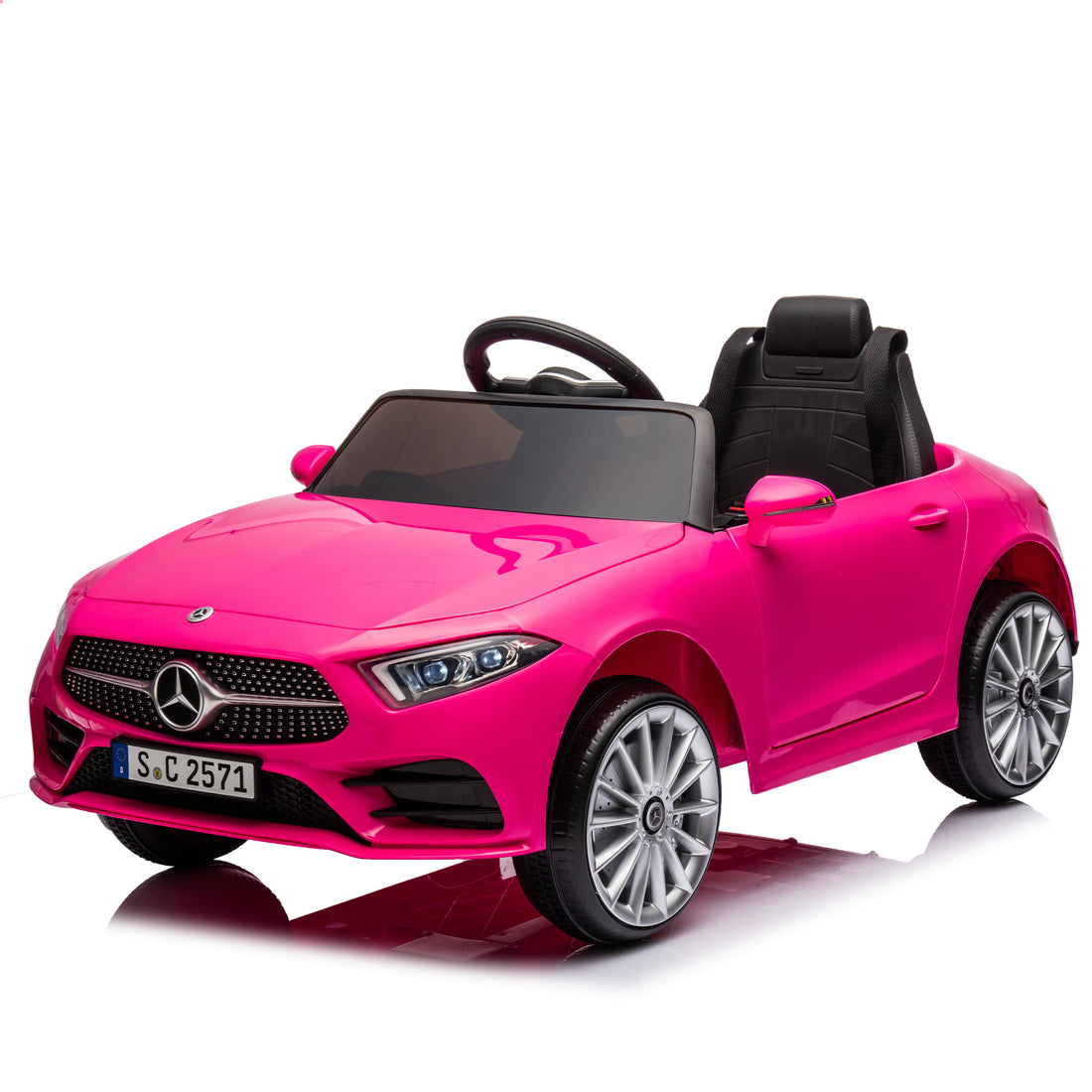 12V Kids Ride On Car W Parents Remote Control,Licensed Mercedes Benz Cls 350 For Kids,Four Wheel Suspension,Power Display,Music,Volume Control,Led Lights,Mp3,Usb Sd For Kids 37 95 Months. Pink 50 99