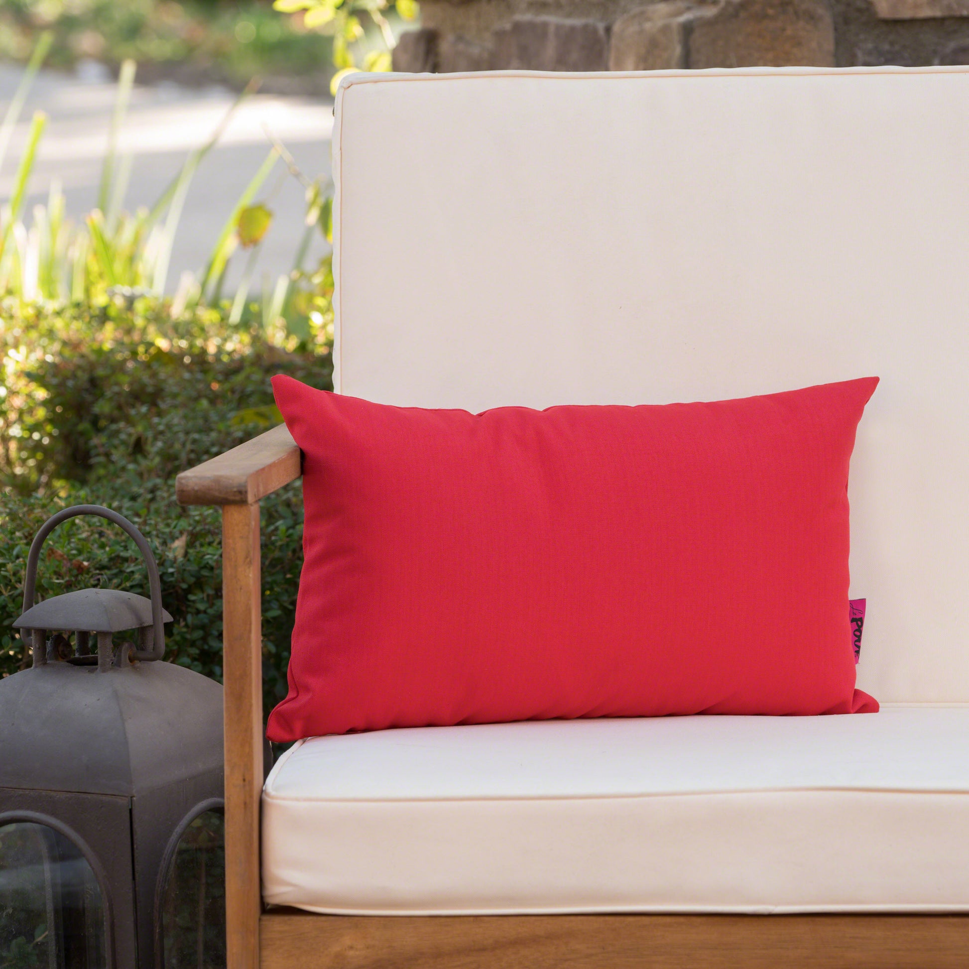 Coronado Rectangular Pillow Red Fabric