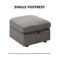 Modern U Shape Modular Sofa, 7 Seat Chenile Sectional Couch Set With 2 Pilows Lncluded, Freely Combinableindoor Funiture For Living Room,Apartment, Office, 3 Colors Dark Grey Chenille Metal Primary Living Space Medium Soft Loose Back Modern Poplar Foam