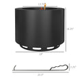 Outsunny Smokeless Fire Pit, 19